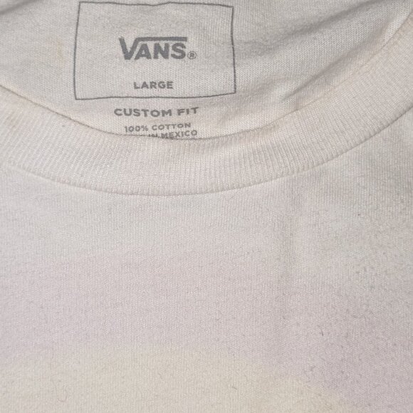 Mens VANS White LS Rainbow T Shirt Size L - Picture 2 of 4